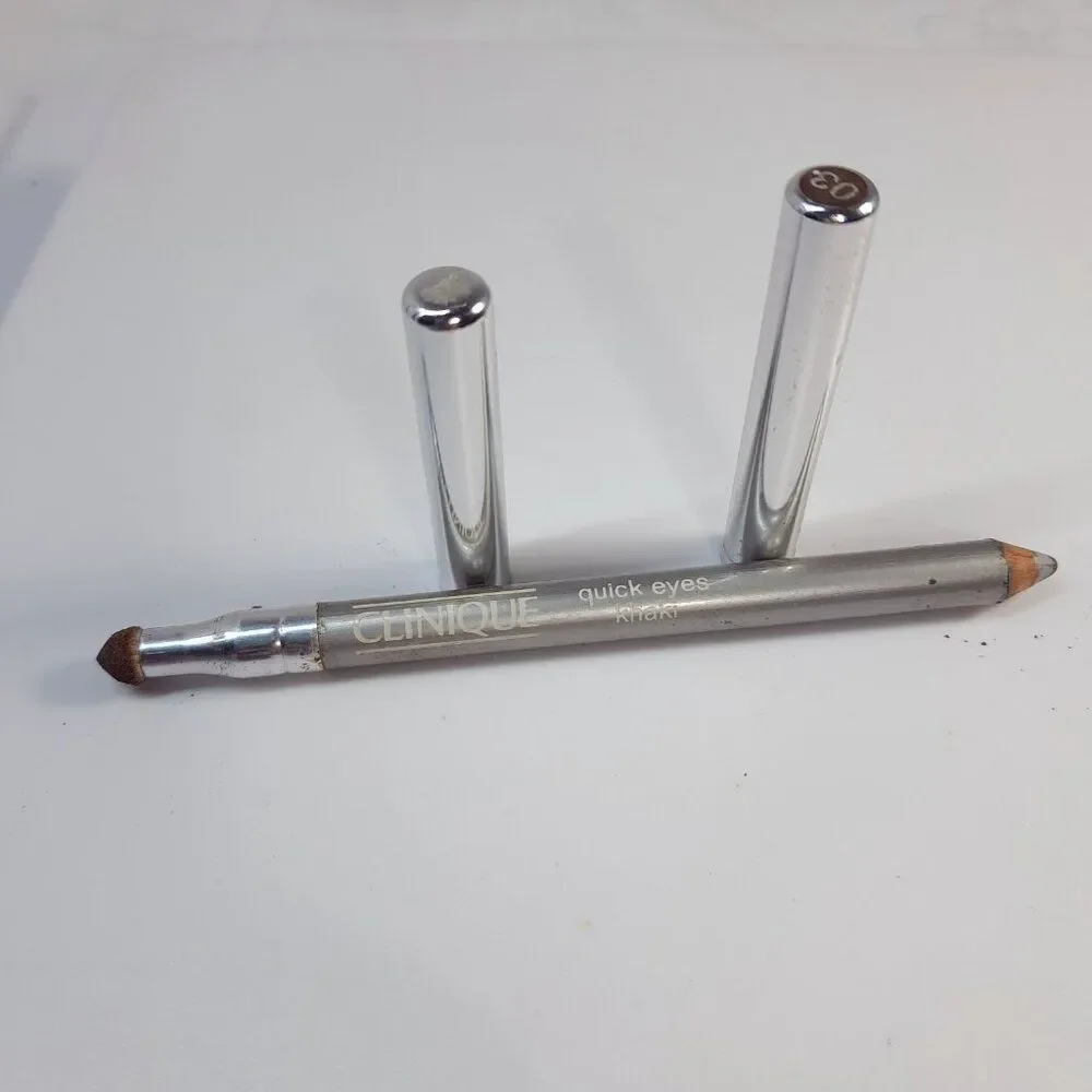 Vintage CLINIQUE Dual End Shadow Liner Quick‎ Eyes Color khaki 03 eyeshadow
